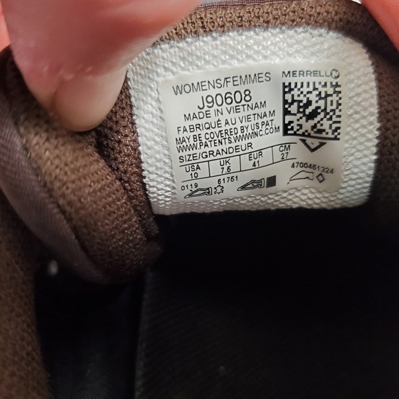 Women's Merrell J90608 Gore-Tex Waterproof Hiking Shoes Vibram Brown Size 10 - Picture 14 of 15